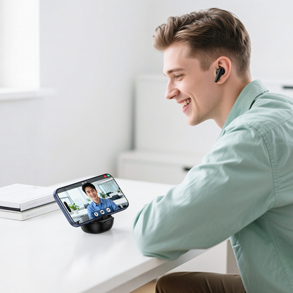 Hoco EQ100 AI Translation Earbuds with Phone Stand | Black
