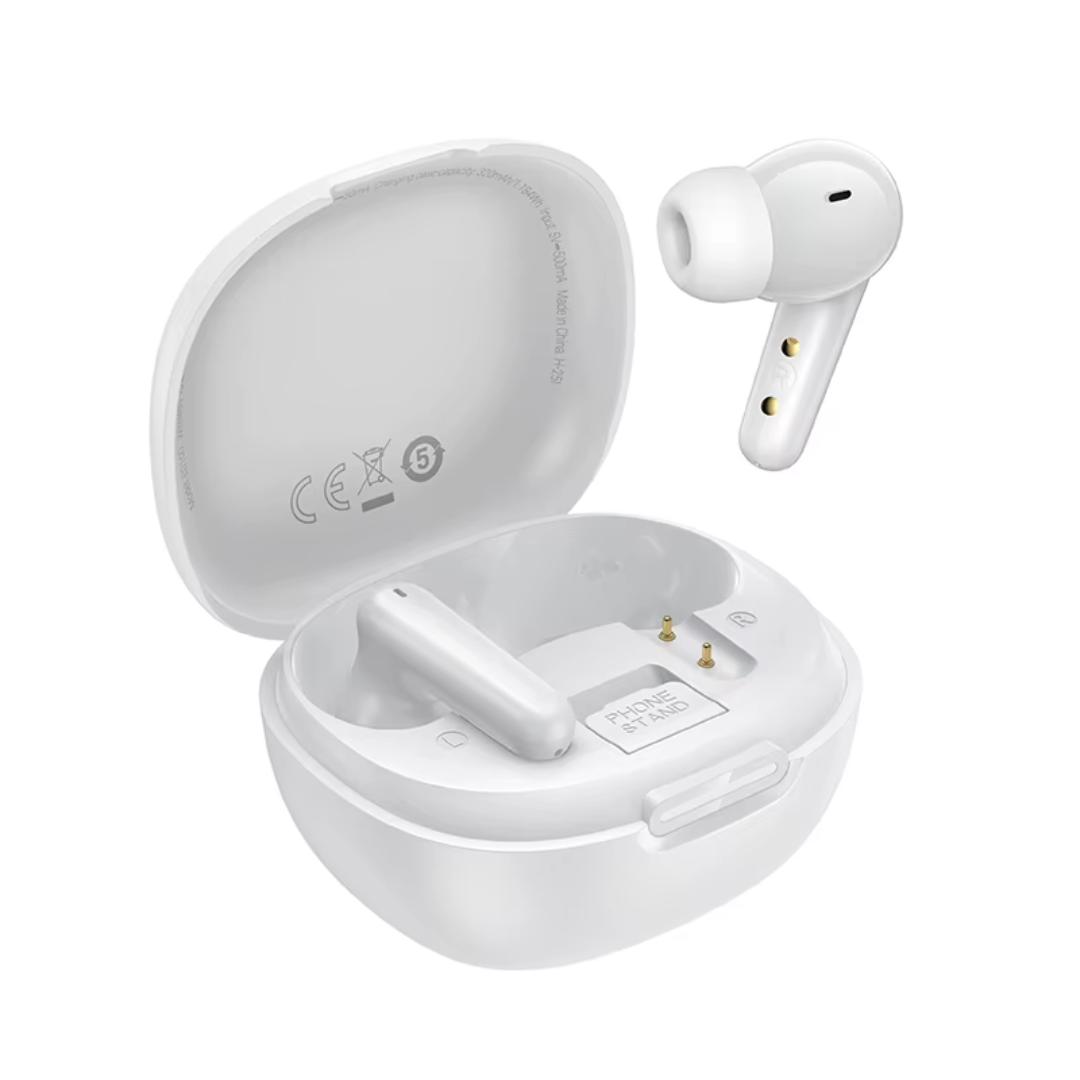 Hoco EQ100 AI Translation Earbuds with Phone Stand | White