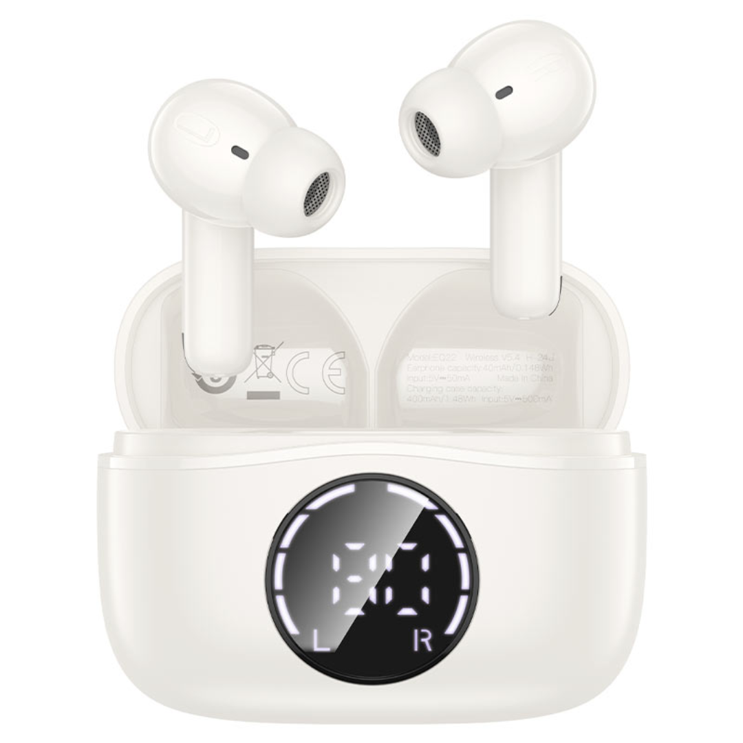 Hoco TWS headset “EQ22 Singer” ANC + ENC | Cloudy White
