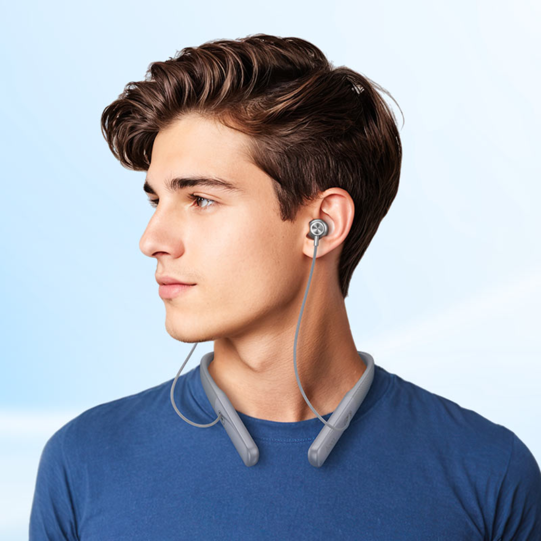 Hoco Wireless earphones “ES73 Dynastic” with mic | Gray