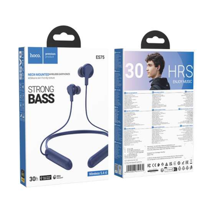 Hoco Wireless Sport ES75 Headphones with Microphone (BT v5.4) | Blue