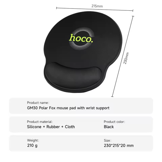Hoco GM30 Polar Fox Mouse Pad with Gel Wrist Support
