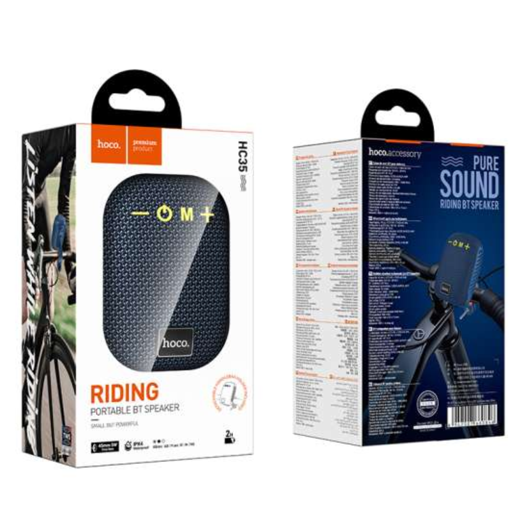 Hoco HC35 Wireless Sports 5W Speaker (Supports TF, USB, AUX) | Navy Blue
