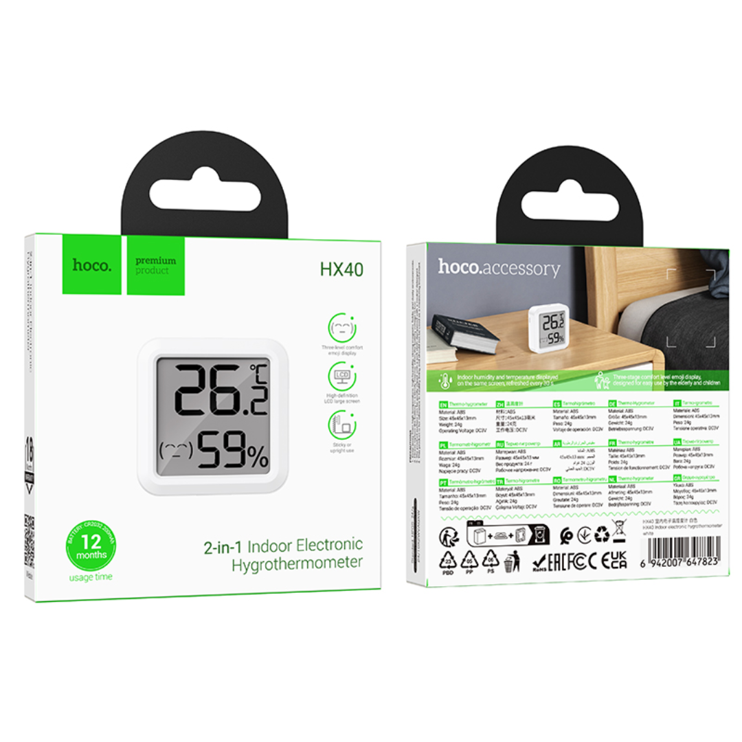 Hoco Hygrometer Temperature and Humidity Monitor