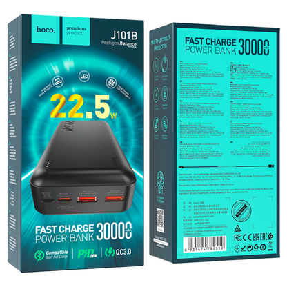 Hoco Power bank “J101B Astute” 22.5W 30000mAh | Black