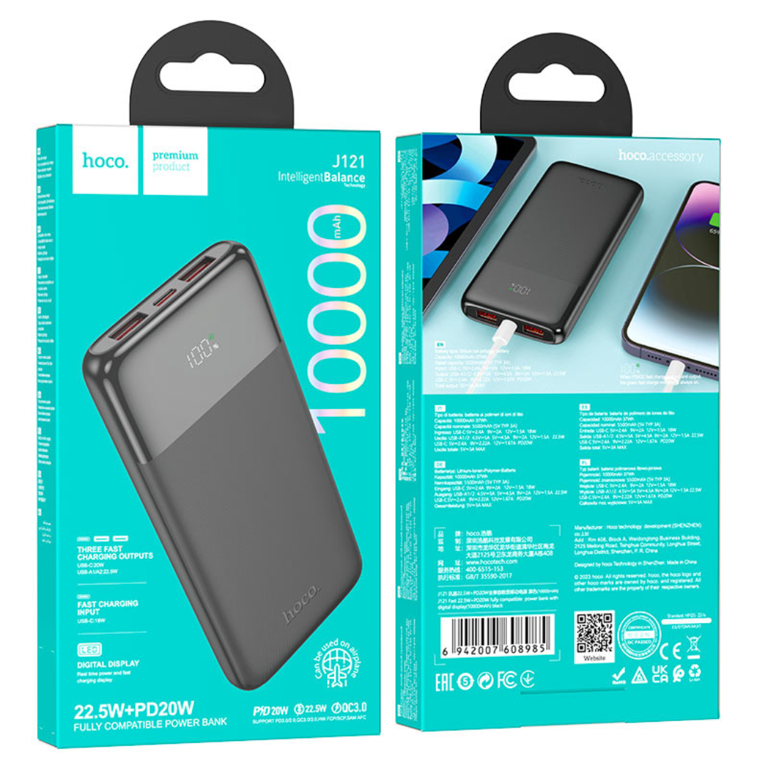 Hoco Power bank “J121 Fast” 22.5W 10000mAh
