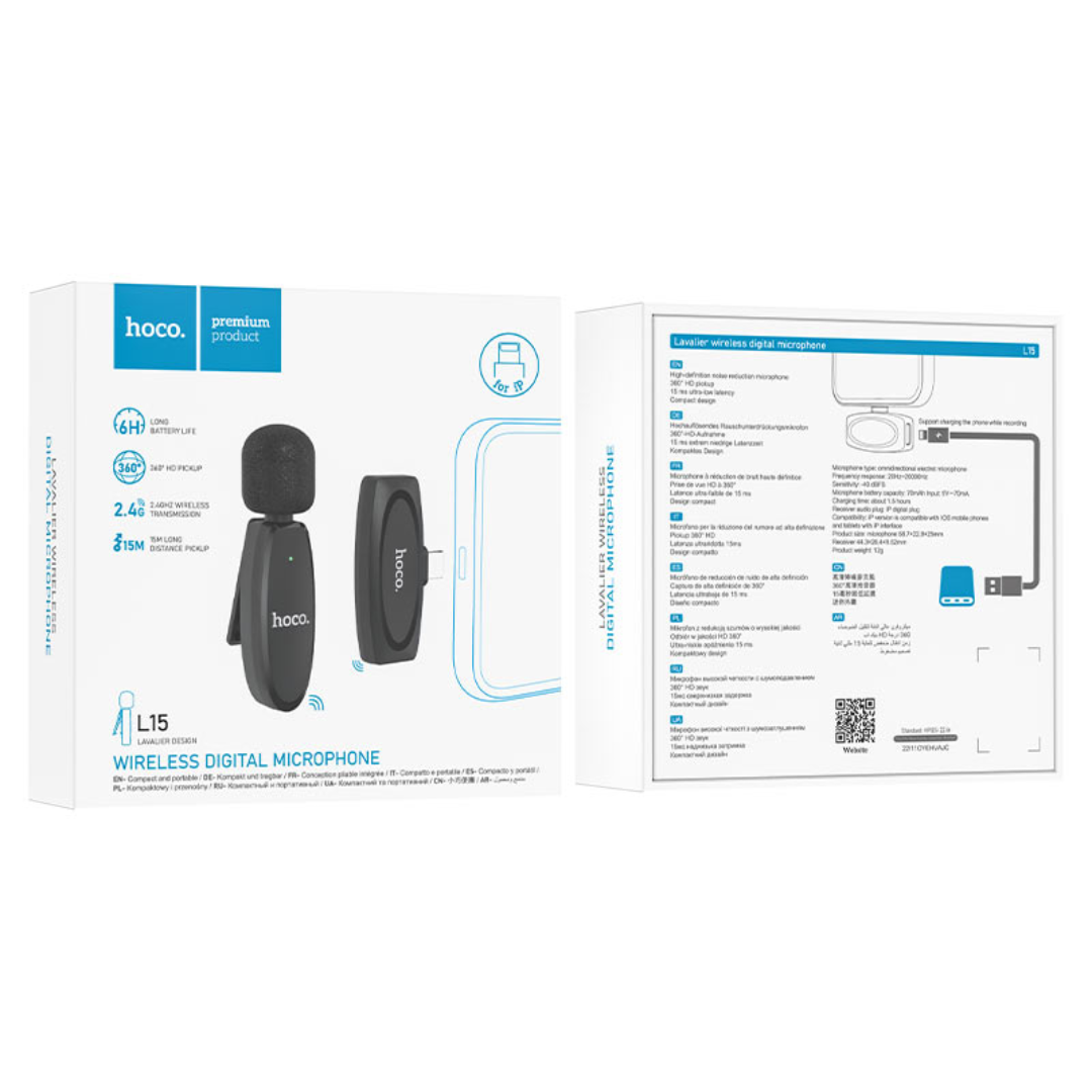 Hoco Wireless microphone “L15 Crystal” iP ver.