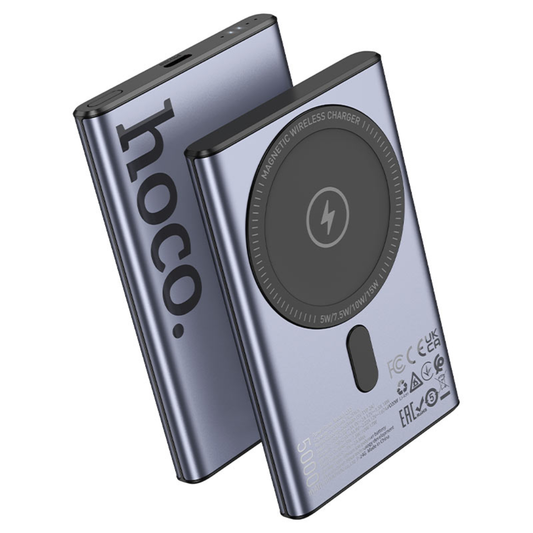 Hoco Power bank “Q32 Bird” PD20W wireless charging 5000mAh | Metal Grey