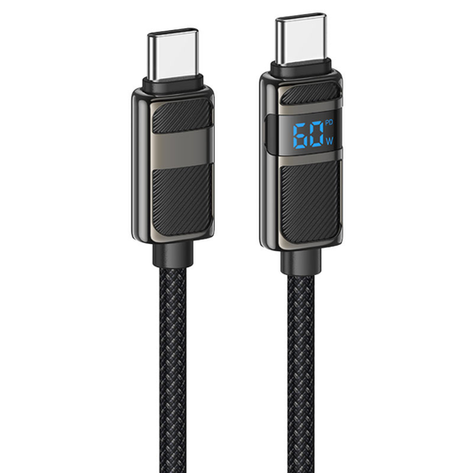 Hoco Cable Type-C to Type-C “U137 Line” PD 60W fast charge | Black
