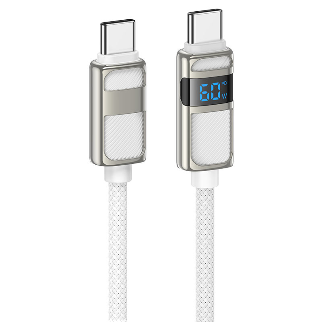 Hoco Cable Type-C to Type-C “U137 Line” PD 60W fast charge | White