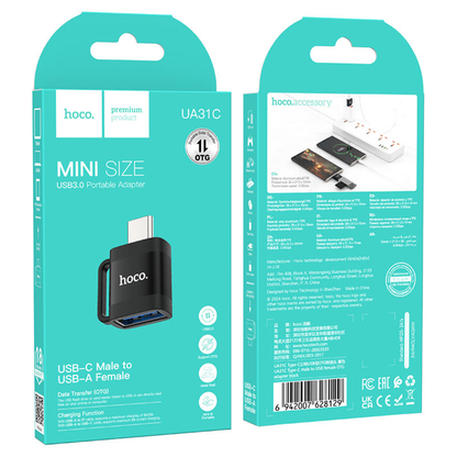 Hoco Adapter Type-C to USB-A “UA31C” | Black