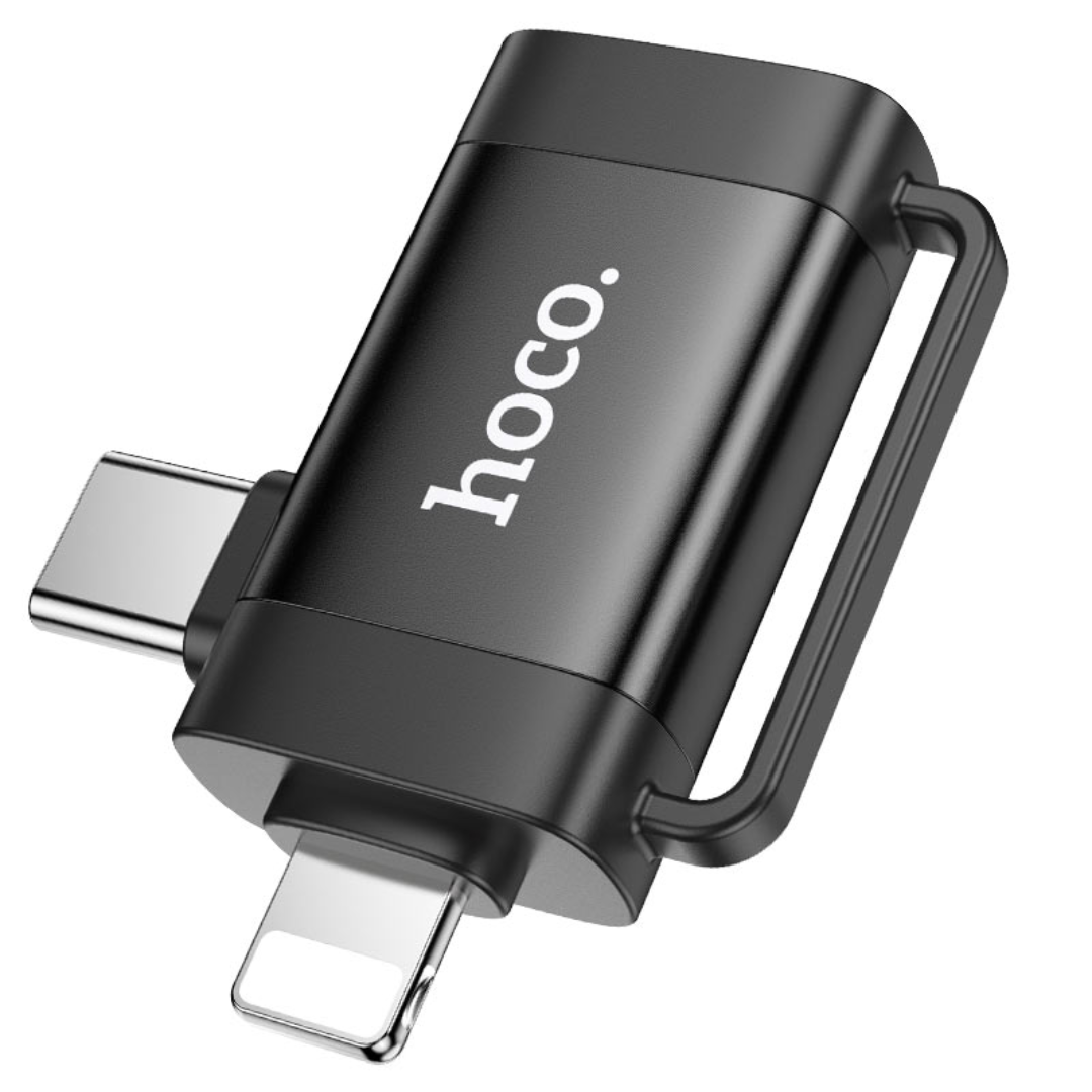 Hoco Adapter for Lightning and Type-C to USB-A “UA31F” | Black