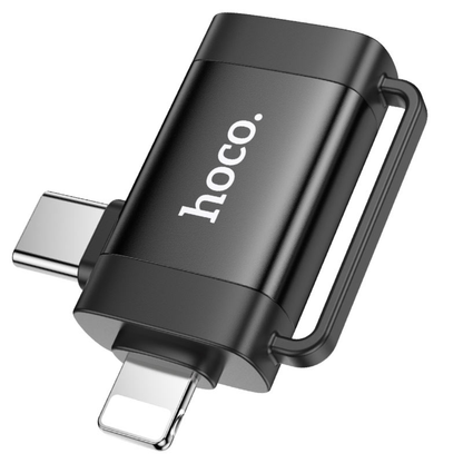 Hoco Adapter for Lightning and Type-C to USB-A “UA31F” | Black
