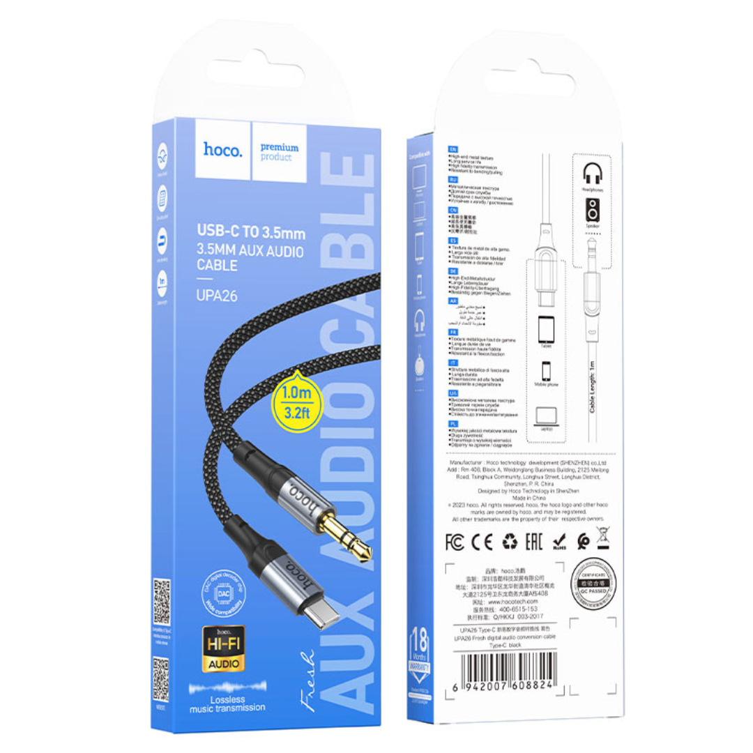 Hoco Cable 3.5mm to Type-C “UPA26 Fresh” audio conversion