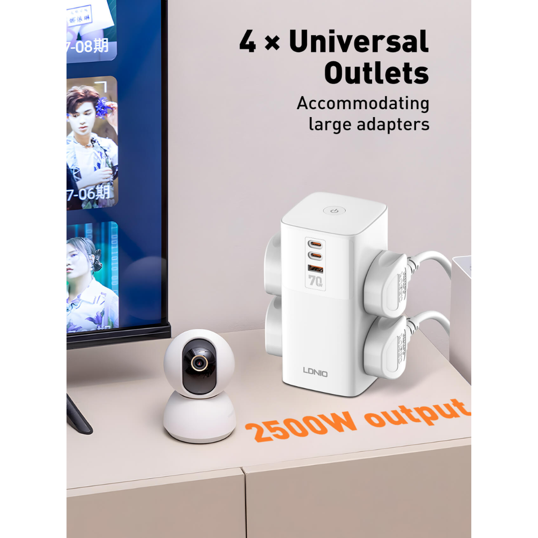 LDNIO 70W Multifunctional Universal Desktop Power Adapter SC4383