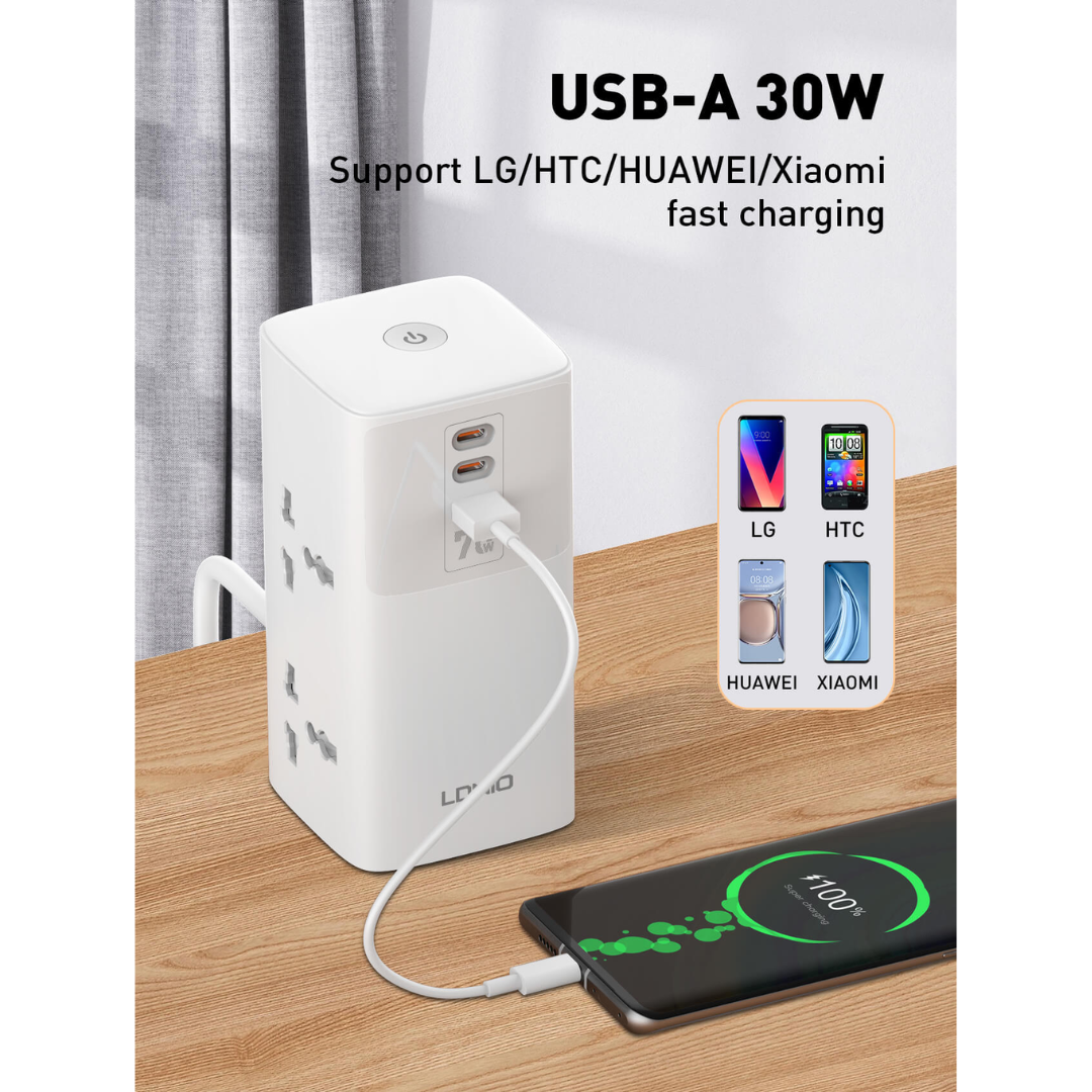 LDNIO 70W Multifunctional Universal Desktop Power Adapter SC4383