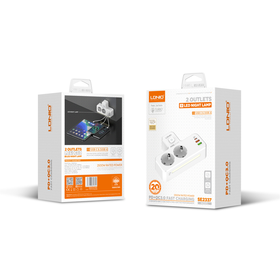 LDNIO Portable Electrical Extension Socket SE2337