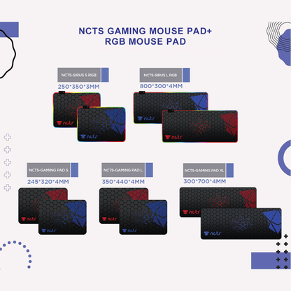 NCTS GAMING MOUSE PAD LARGE - Size: 350*440*4mm | Red