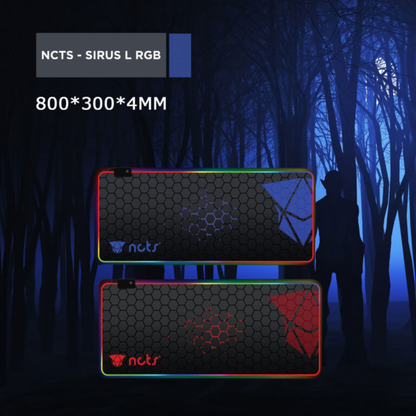 NCTS GAMING RGB LARGE MOUSE PAD - Size: 800x300x4mm | Red