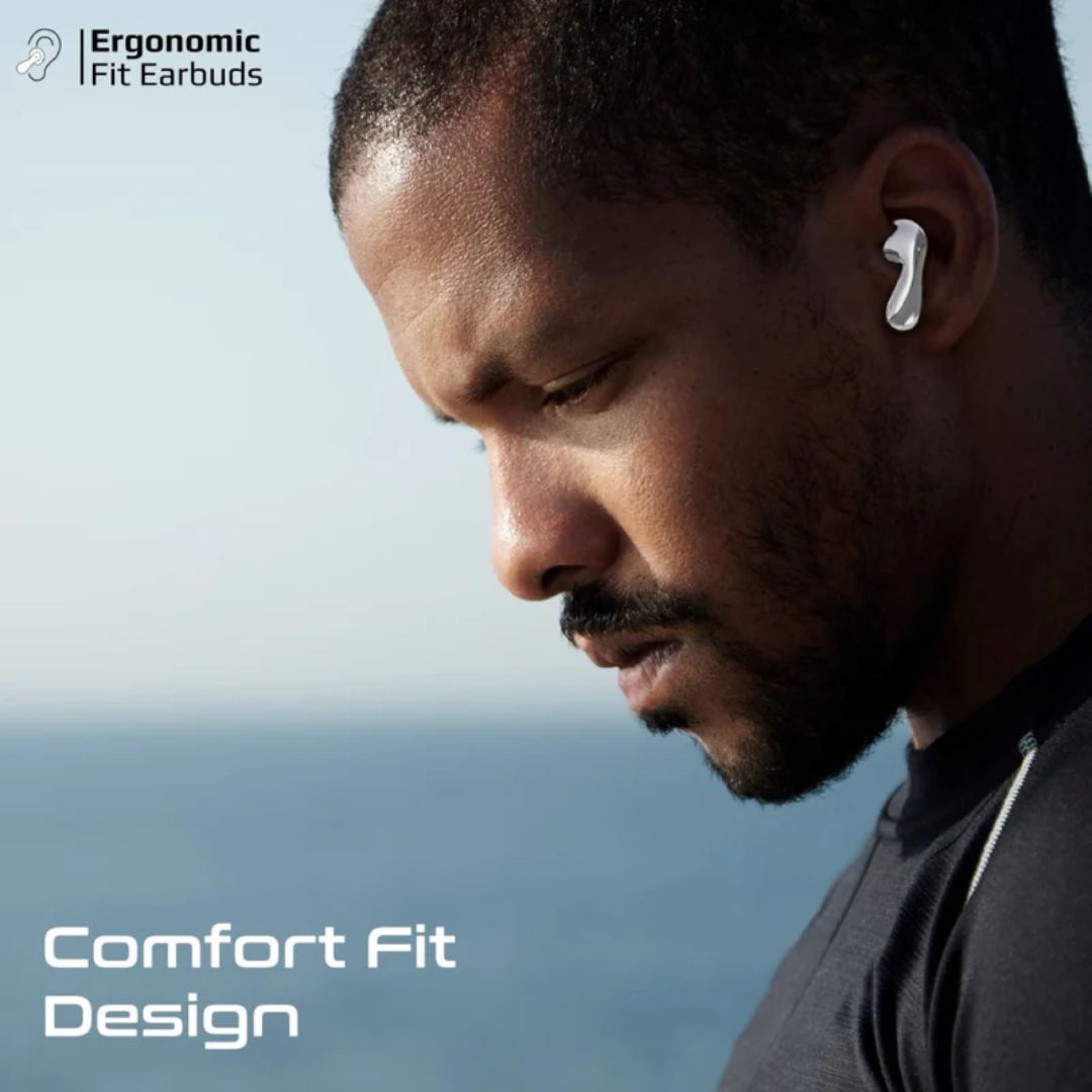 Promate High-Definition Hybrid ANC TWS Earbuds with IntelliTouch - Baton | White