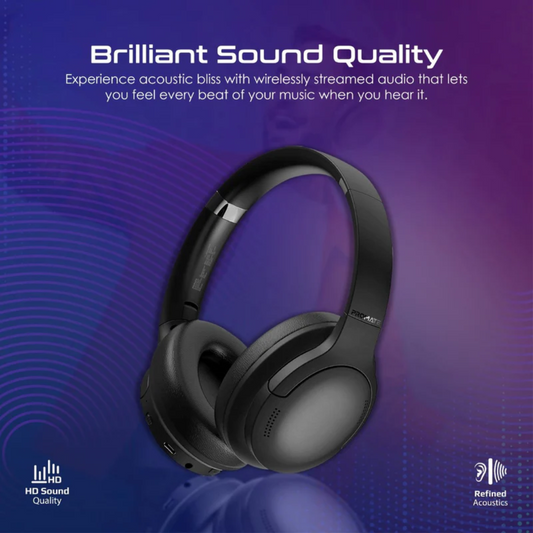 Promate High Fidelity Over-Ear Wireless Headphones - LaBoca-Pro | Black