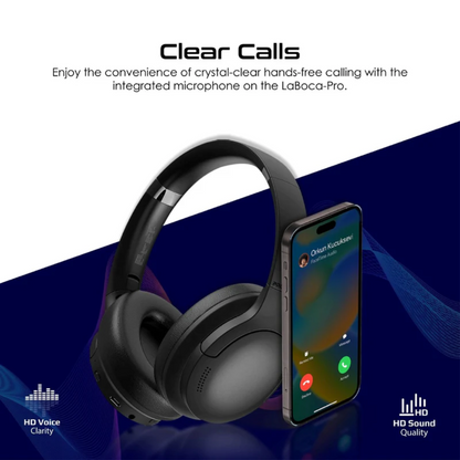 Promate High Fidelity Over-Ear Wireless Headphones - LaBoca-Pro | Black