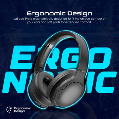 Promate High Fidelity Over-Ear Wireless Headphones - LaBoca-Pro | Black