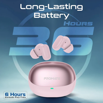 Promate High-Definition TWS Earbuds with Intellitouch - Lush-Pro | Pink
