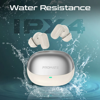 Promate High-Definition TWS Earbuds with Intellitouch - Lush-Pro | White