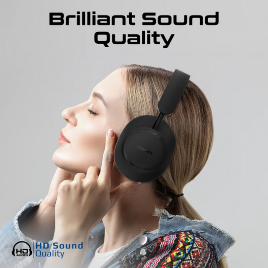 Promate High Fidelity Over-Ear Wireless Headphones - Takt | Black
