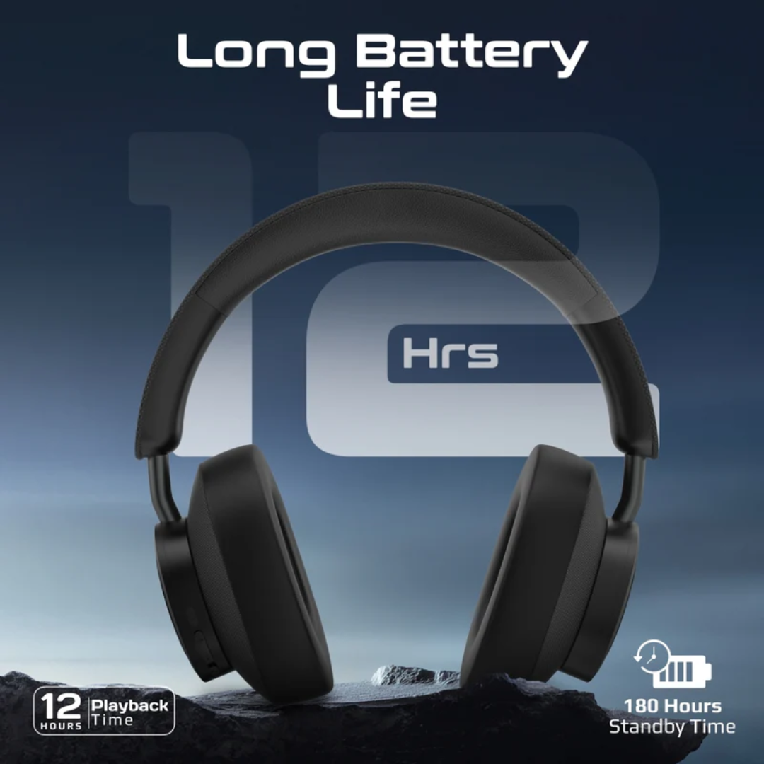 Promate High Fidelity Over-Ear Wireless Headphones - Takt | Black