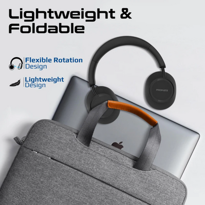 Promate High Fidelity Over-Ear Wireless Headphones - Takt | Black