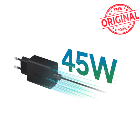 Samsung 45W Power Adapter with USB-C to USB-C cable (Original) | Black