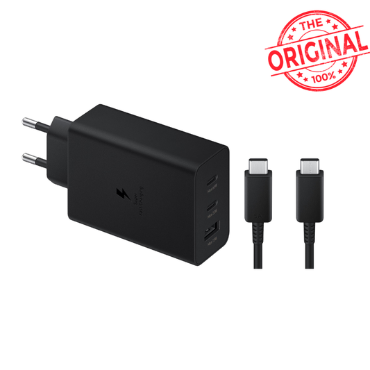 Samsung 65W Power Adapter with USB-C to USB-C cable (Original) | Black