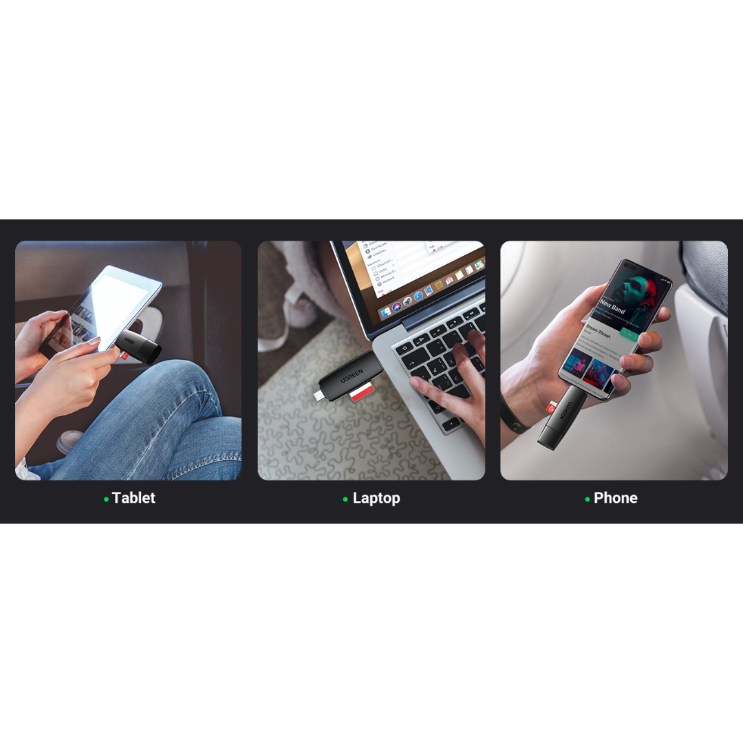UGREEN 80191 USB-C +USB TF/SD 3.0 Card Reader