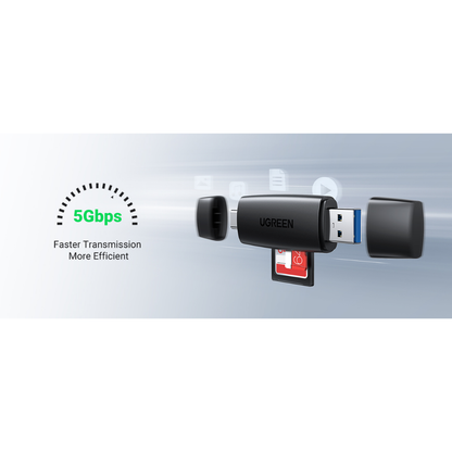 UGREEN 80191 USB-C +USB TF/SD 3.0 Card Reader